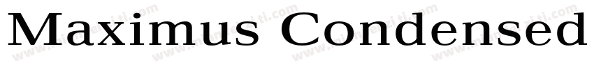 Maximus Condensed B字体转换